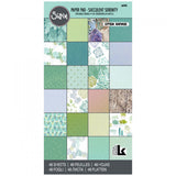 Sizzix Paper - 6" x 12" Cardstock Pad by Lynda Kanase, Succulent Serenity, 48 Sheets