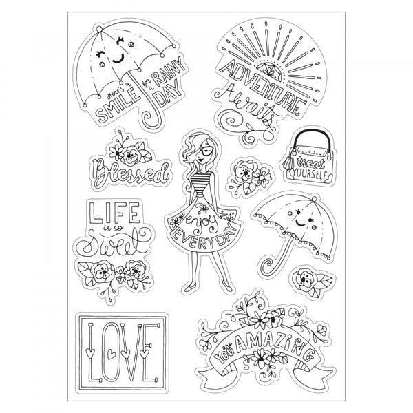 Sizzix, Coloring Stickers - Enjoy Every Day - Scrapbooking Fairies