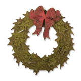 Sizzix, Bigz/Texture Fades Die & Embossing Folder by Tim Holtz, Layered Holiday Wreath