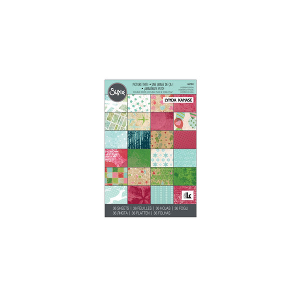 Sizzix Paper 4" x 6" Cardstock Pad by Lynda Kanase, Picture This!, 36 Sheets