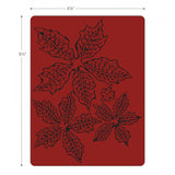 Sizzix, Texture Fades Embossing Folder by Tim Holtz, Tattered Poinsettias (Retired)