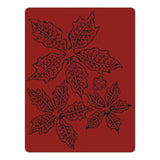 Sizzix, Texture Fades Embossing Folder by Tim Holtz, Tattered Poinsettias (Retired)