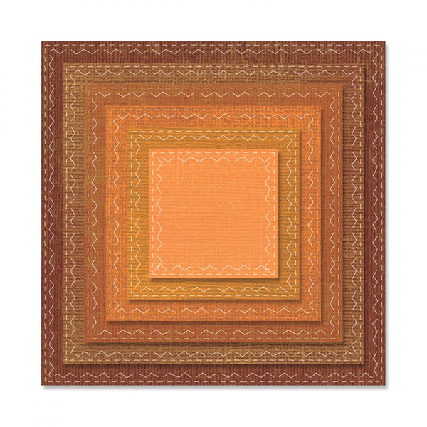 Sizzix, Tim Holtz Alterations,  Framelits Die Set 6PK - Stitched Squares - Scrapbooking Fairies