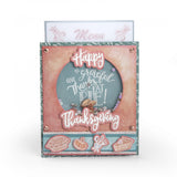 Sizzix, Framelits Die & Stamp Set By Lindsey Serata Give Thanks, Eat Pie (Retired)