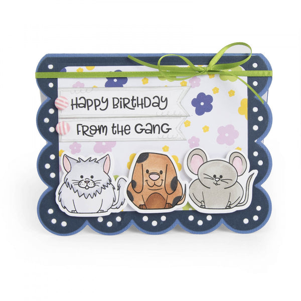 Sizzix, Framelits Die & Stamp Set By Stephanie Barnard, Mini Pudgies (Retired)