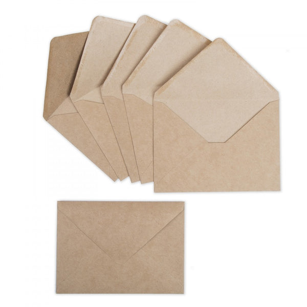 Sizzix Paper Envelopes A7 6/Pkg, Kraft (5.25" x 7.25")