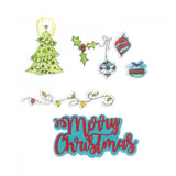 Sizzix Framelits Die & Stamp Set By Courtney Chilson 13/Pkg, Christmas Doodles