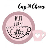 Sizzix, Framelits Die & Stamp Set By Katelyn Lizardi, But First Coffee