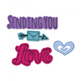 Sizzix Framelits Die & Stamp Set By Katelyn Lizardi, Sending You Love
