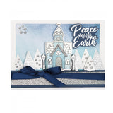Sizzix Framelits Die & Stamp Set By Katelyn Lizardi 9/Pkg, Church, Peace On Earth