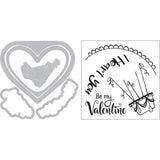 Sizzix Framelits Die & Stamp Set By Lindsey Serata 5/Pkg, I Heart You