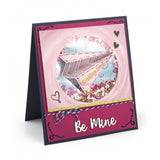 Sizzix Framelits Die & Stamp Set By Lindsey Serata 7/Pkg, Paper Airplane Love