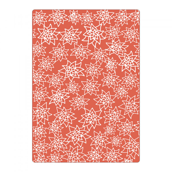 Sizzix Textured Impressions Plus Embossing Folder (8.25" x 11.75") by Luisa Elena Guillen-K., Flores Navideñas (Christmas Flowers)