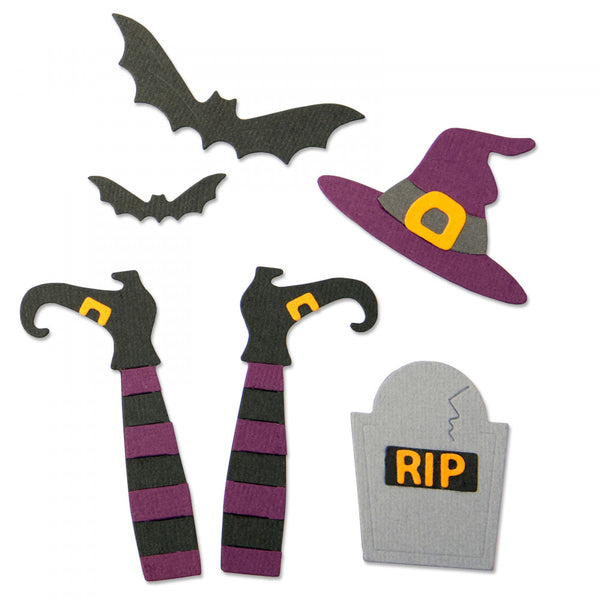 Sizzix Thinlits Dies By Georgie Evans, Spooky Witch (Retired)