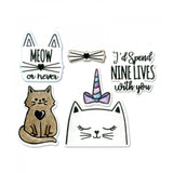 Sizzix Framelits Die & Stamp Set By Jen Long, 6/Pkg, Nine Lives