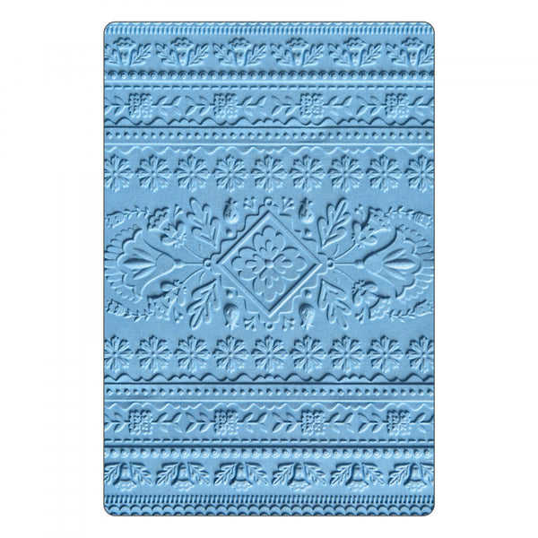 Sizzix 3D Textured Impressions Embossing Folder by Courtney Chilson, Folk Art Pattern