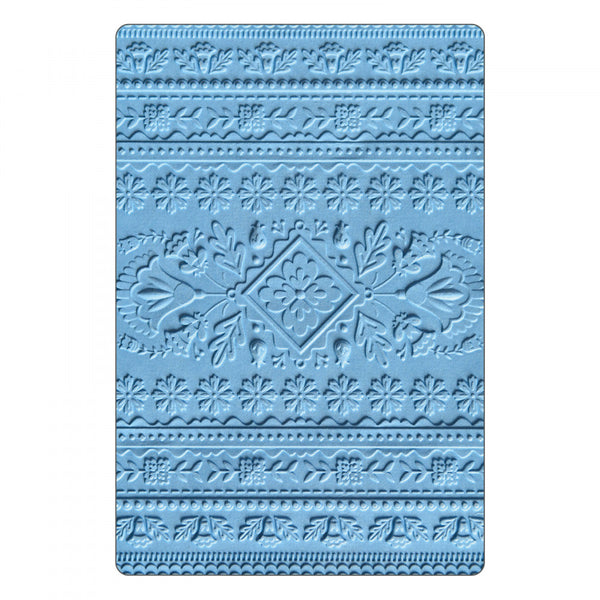 Sizzix 3D Textured Impressions Embossing Folder by Courtney Chilson, Folk Art Pattern