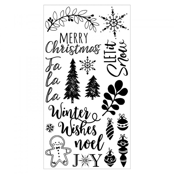 Sizzix Clear Stamps By Katelyn Lizardi, Winter Phrases