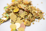 Sizzix Making Essential Sequins & Beads 5/Pkg, Gold, 5g Per Pot