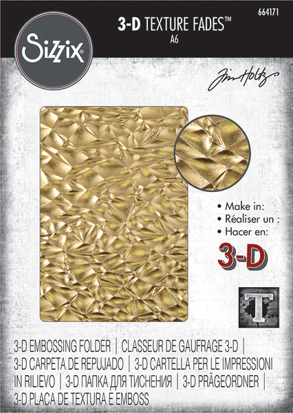Sizzix 3D Textured Impressions Embossing Folder By Tim Holtz, Crackle