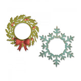 Sizzix Thinlits Dies By Tim Holtz, Wreath & Snowflake