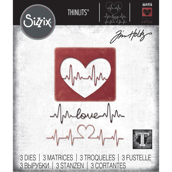 Sizzix Thinlits Dies By Tim Holtz, Heartbeat