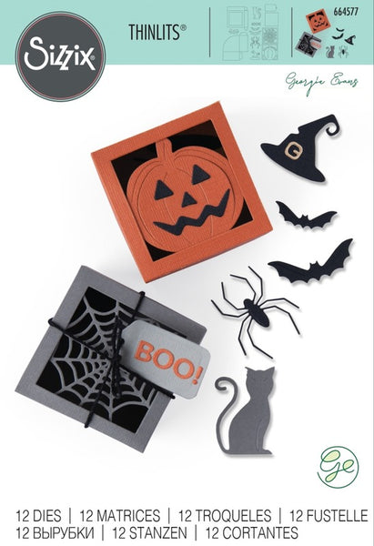 Sizzix Thinlits Dies By Georgie Evans 12/Pkg, Box-Spooky Silhouette