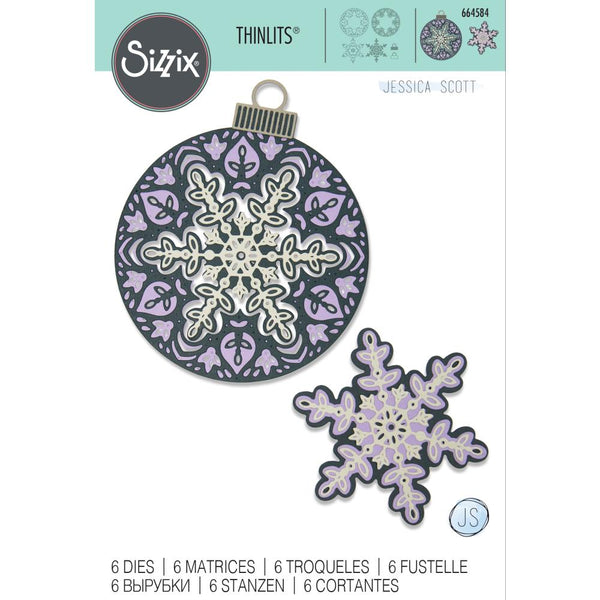 Sizzix Thinlits Dies By Jessica Scott 6/Pkg, Layered Snowflake