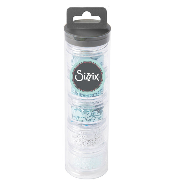 Sizzix Making Essential Sequins & Beads 5/Pkg, Arctic Sky, 5g Per Pot