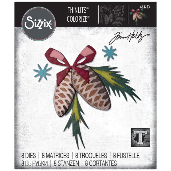 Sizzix Thinlits Dies By Tim Holtz 8/Pkg, Festive Trims Colorize