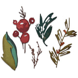 Sizzix Thinlits Dies By Tim Holtz 9/Pkg, Holiday Brushstroke