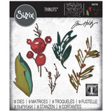 Sizzix Thinlits Dies By Tim Holtz 9/Pkg, Holiday Brushstroke