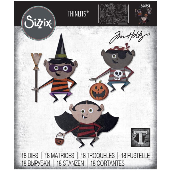 Sizzix Thinlits Dies By Tim Holtz 18/Pkg, Trick Or Treater