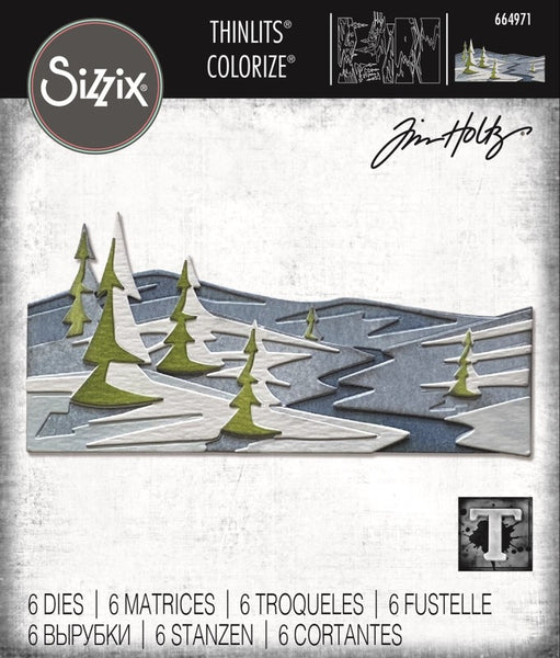 Sizzix Thinlits Dies By Tim Holtz 6/Pkg, Snowscape, Colorize