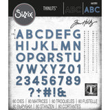 Sizzix Thinlits Dies By Tim Holtz 80/Pkg, Alphanumeric Bold