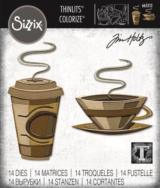 Sizzix Thinlits Dies By Tim Holtz 15/Pkg, Cafe Colorize