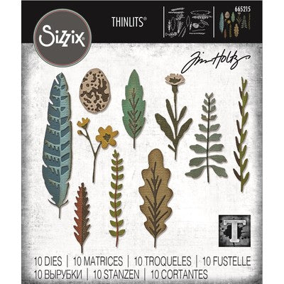 Sizzix Thinlits Dies By Tim Holtz 10/Pkg, Funky Nature