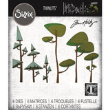 Sizzix Thinlits Dies By Tim Holtz 6/Pkg, Funky Trees