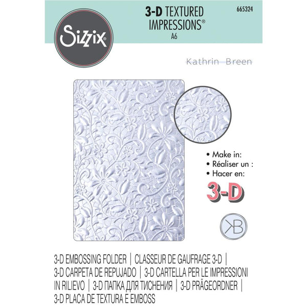 Sizzix 3D Textured Impressions By Kath Breen, Lacey