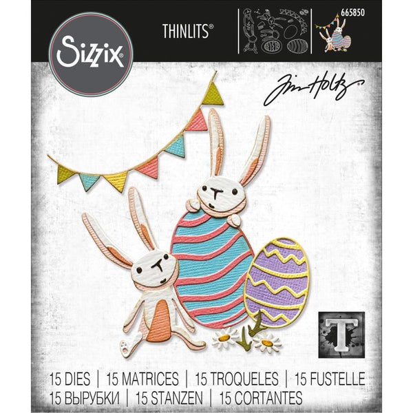 Sizzix Thinlits Dies By Tim Holtz 15/Pkg, Bunny Games