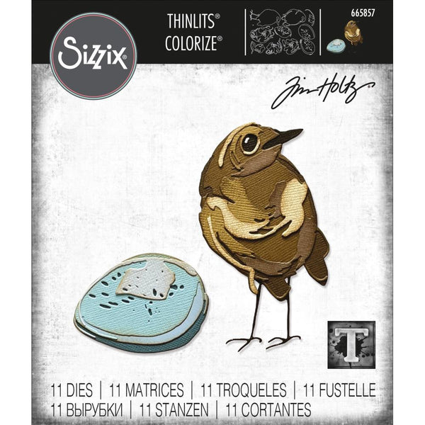 Sizzix Thinlits Dies By Tim Holtz 11/Pkg, Bird & Egg Colorize