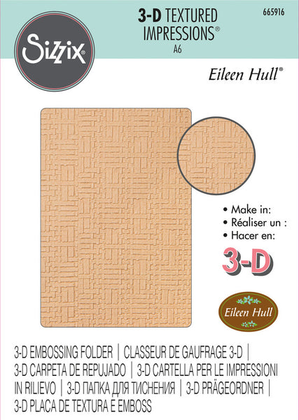 Sizzix 3D Textured Impressions By Eileen Hull, Woven Leather