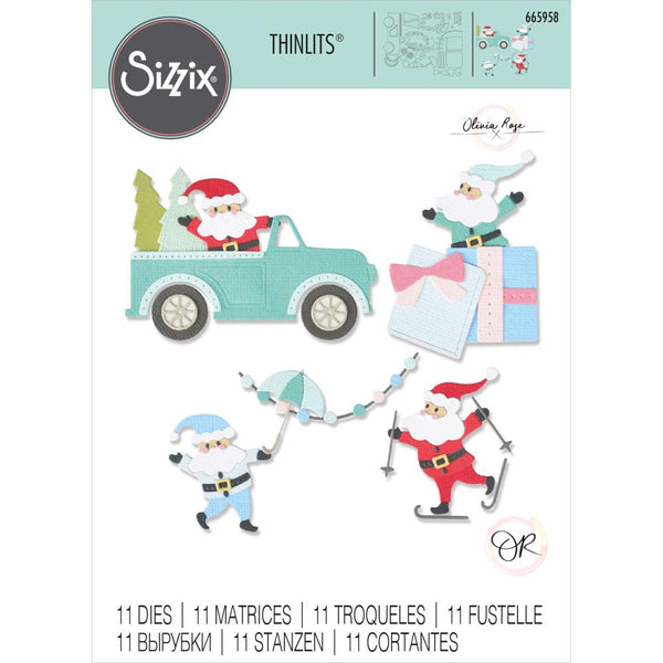 Sizzix Thinlits Dies By Olivia Rose 11/Pkg, Santa Activities