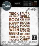 Sizzix Thinlits Dies By Tim Holtz 9/Pkg, Bold Text Halloween