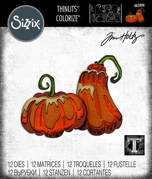 Sizzix Thinlits Dies By Tim Holtz 12/Pkg, Pumpkin Duo Colorize