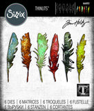 Sizzix Thinlits Dies By Tim Holtz 6/Pkg, Feathery