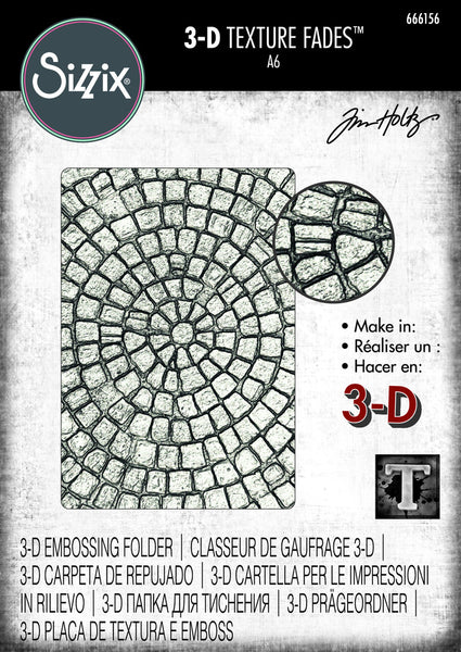 Sizzix 3D Texture Fades Embossing Folder By Tim Holtz, Mosaic