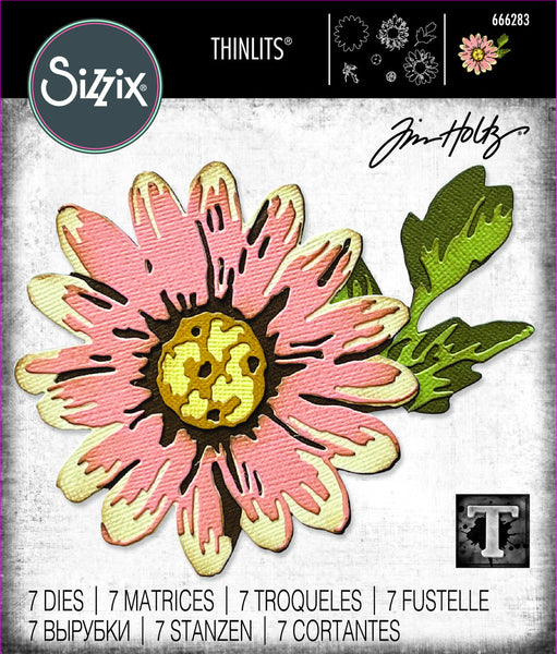 Sizzix Thinlits Dies By Tim Holtz 7/Pkg, Blossom