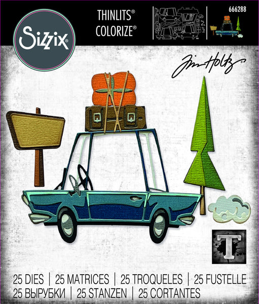 Sizzix Thinlits Dies By Tim Holtz 25/Pkg, Road Trip