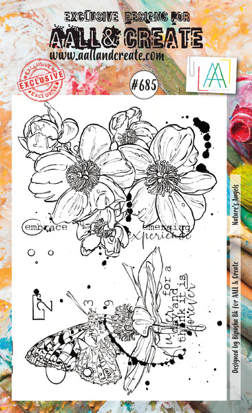 AALL & Create, #684, Petal Therapy, A5 Clear Stamp Set, Designed by Bipasha Bk
